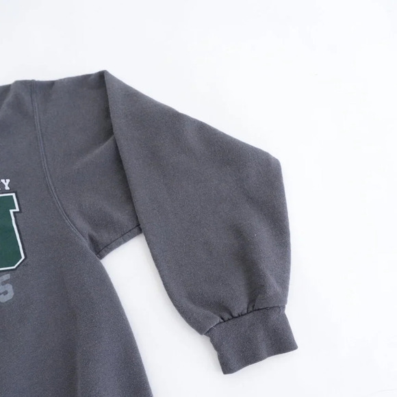 Vintage Jerzees Mi State Spartans University Collegiate Gray Neck Sweater Medium - Picture 4 of 10